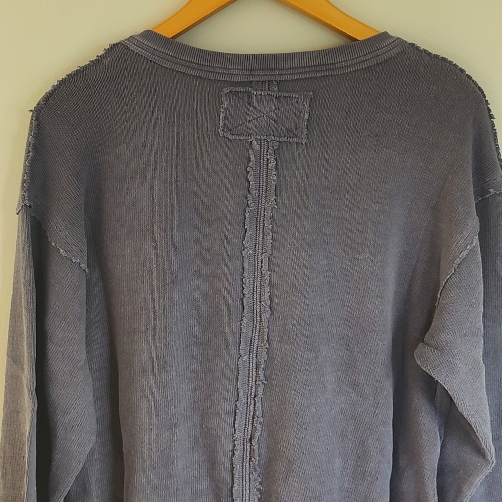 NWT! Free People Anyway Tee Fallen Fig Colorway Wrap-Front Oversized XS - Picture 7 of 9